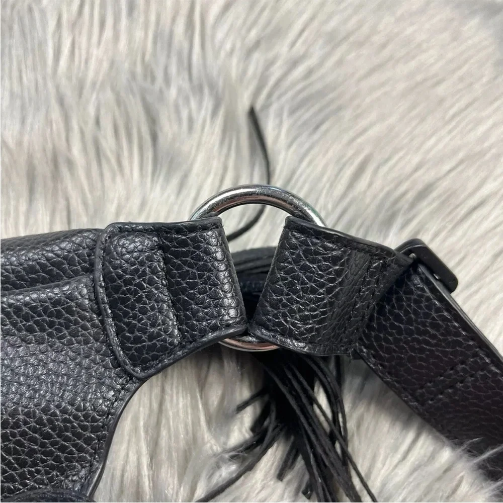 Justice Girls Black Tassel Belt Bag
